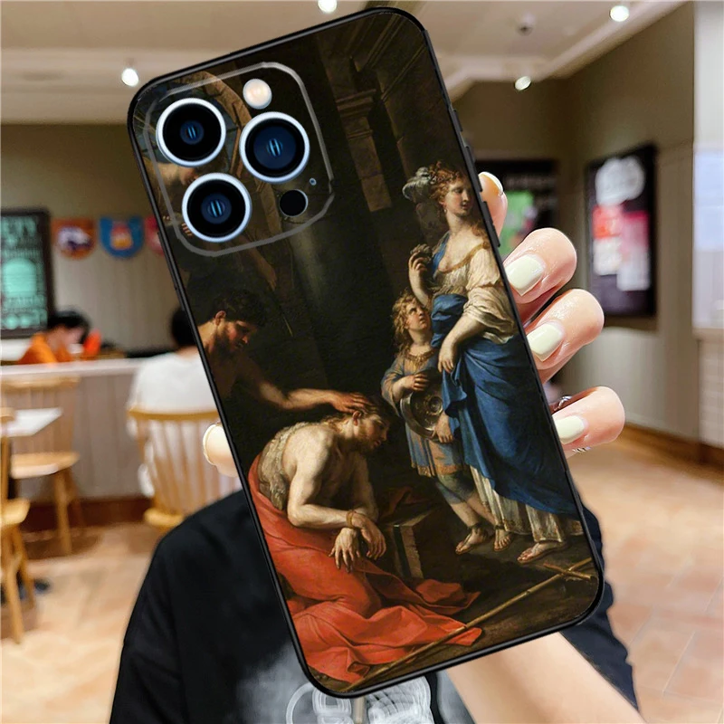 Judith Beheading Holofernes Caravaggio Case For iPhone 15 13 12 11 14 Pro Max Mini X XR XS Max SE 2020 2022 7 8 15 Plus Cover