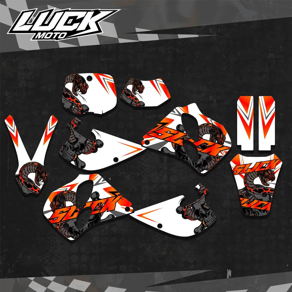 For KTM EXC EXCF SX 250 300 360 1993 1994 1995 1996 1997 Graphics Decals Stickers Motorcycle Background Custom