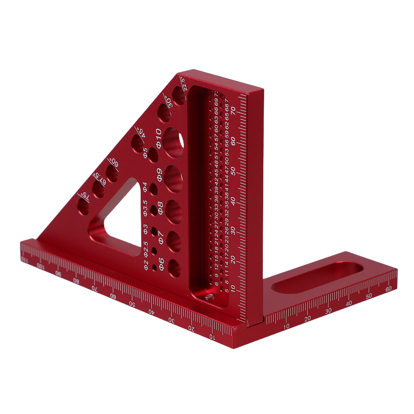 Woodworking Measuring Tools Aluminum Alloy Triangle Ruler Carpenters Square Edge Scale Multifunctional Precision Marking Tool