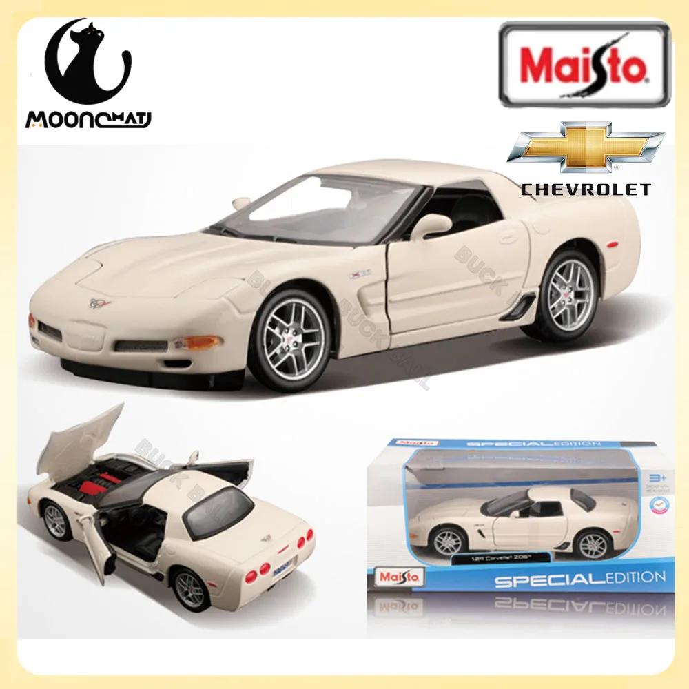 1:24 Maisto Chevrolet Corvette Z06 Model Zinc Alloy Car Chevrolet Die Cast Retro Sports Car Collection Luxury Vehicle Toy Gift