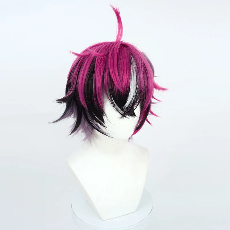 NIJISANJI Virtual YouTube Vtuber Doppio Dropscythe Cos Cosplay Wig Halloween Carnival Party Props Synthetic Hair + Wig Cap
