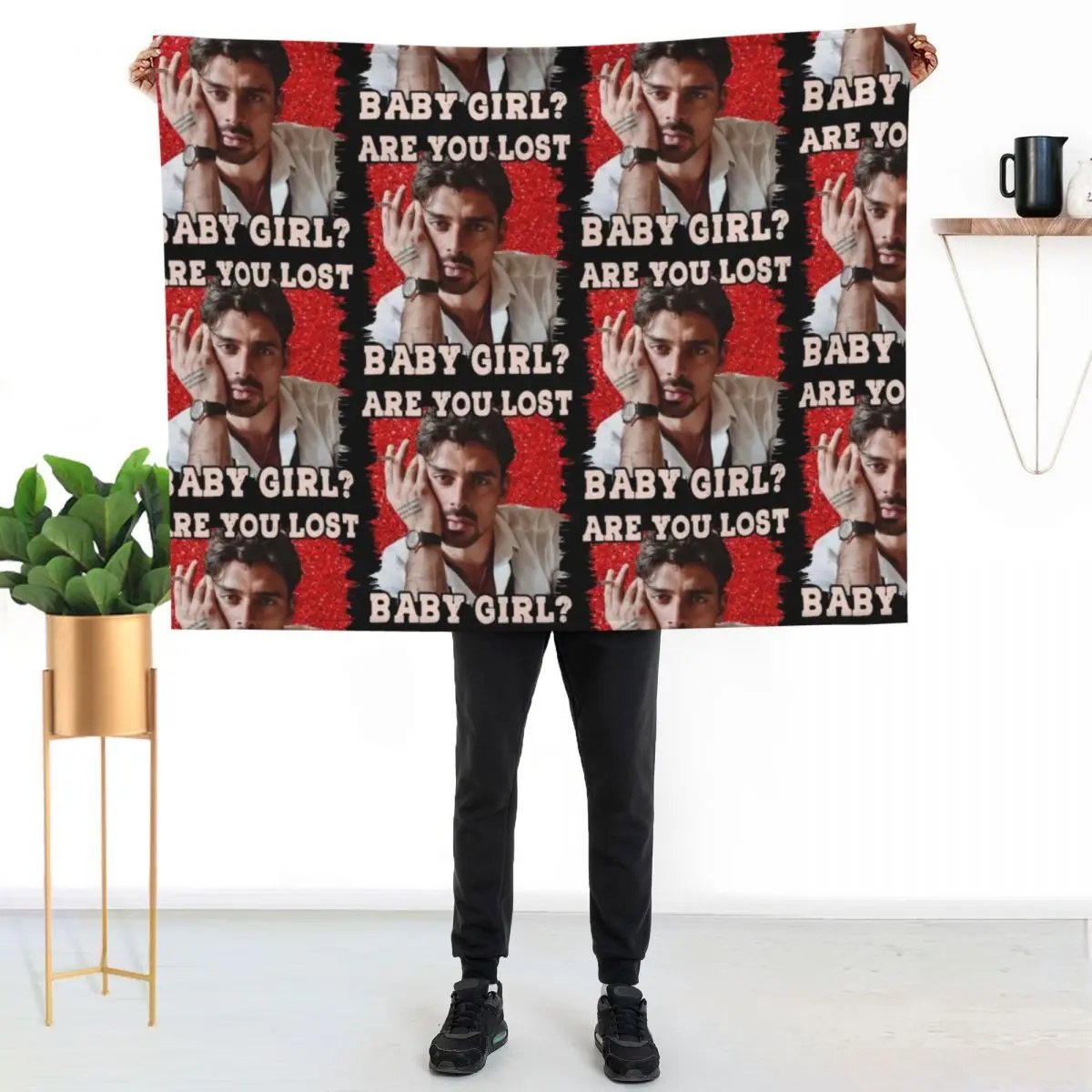 Are you lost baby girl cute funny Netflix 365 dni days massimo movie Laura Poland Throw Blanket Plaid on the sofa Blankets