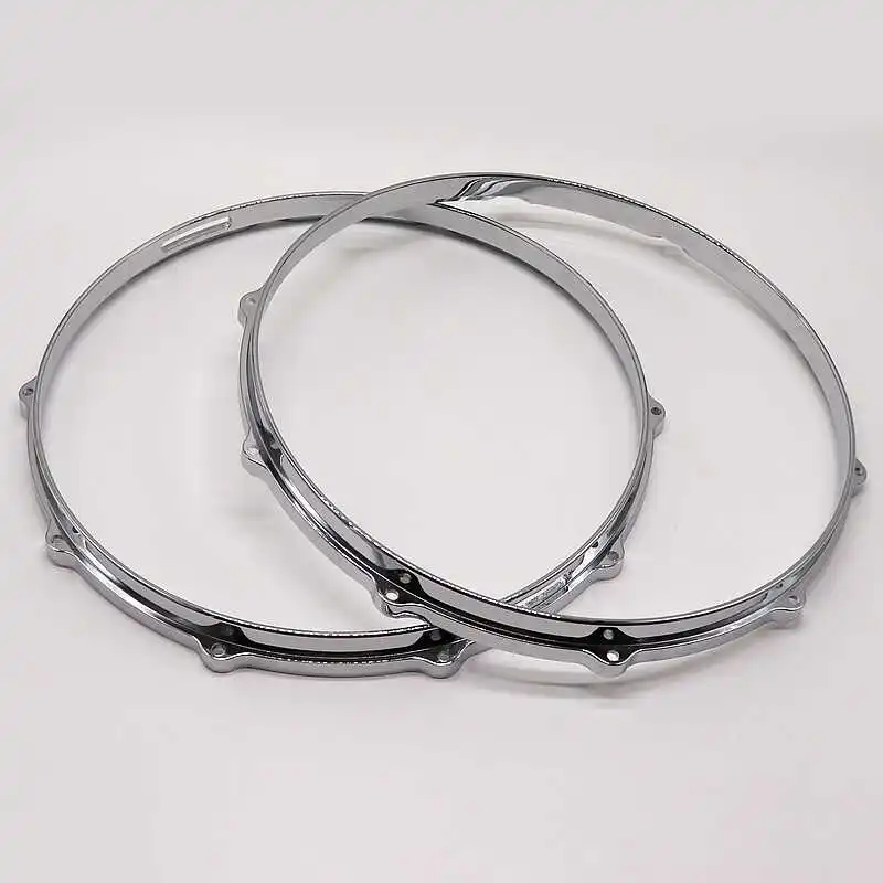 14 Inch 10 Hole Silver Die Cast Aluminum Drum Hoop for Snare Floor Tom Jazz Drum Replacement Part
