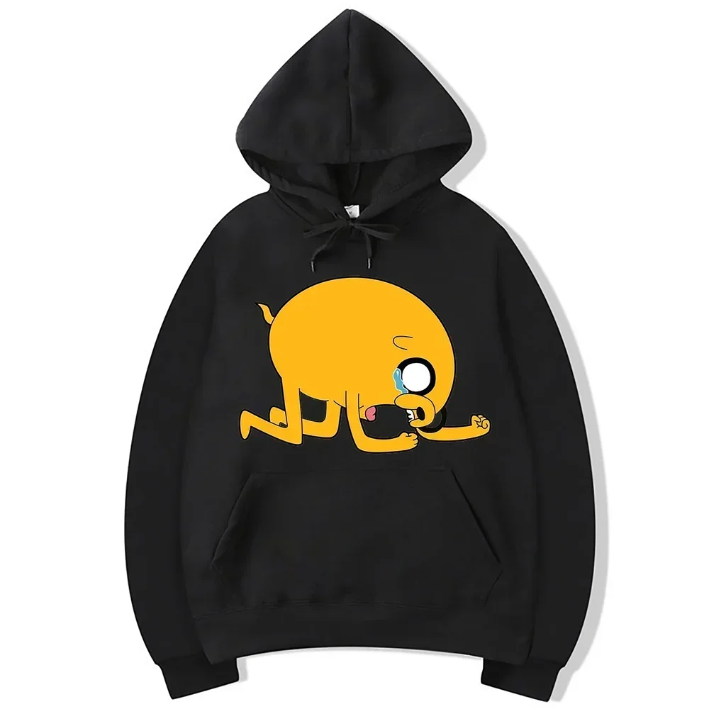 Adventure Time Animation TV Series Jake Cartoon Pattern Autumn and Winter Pullover for Men and Women Harajuku Fashion Street Clo