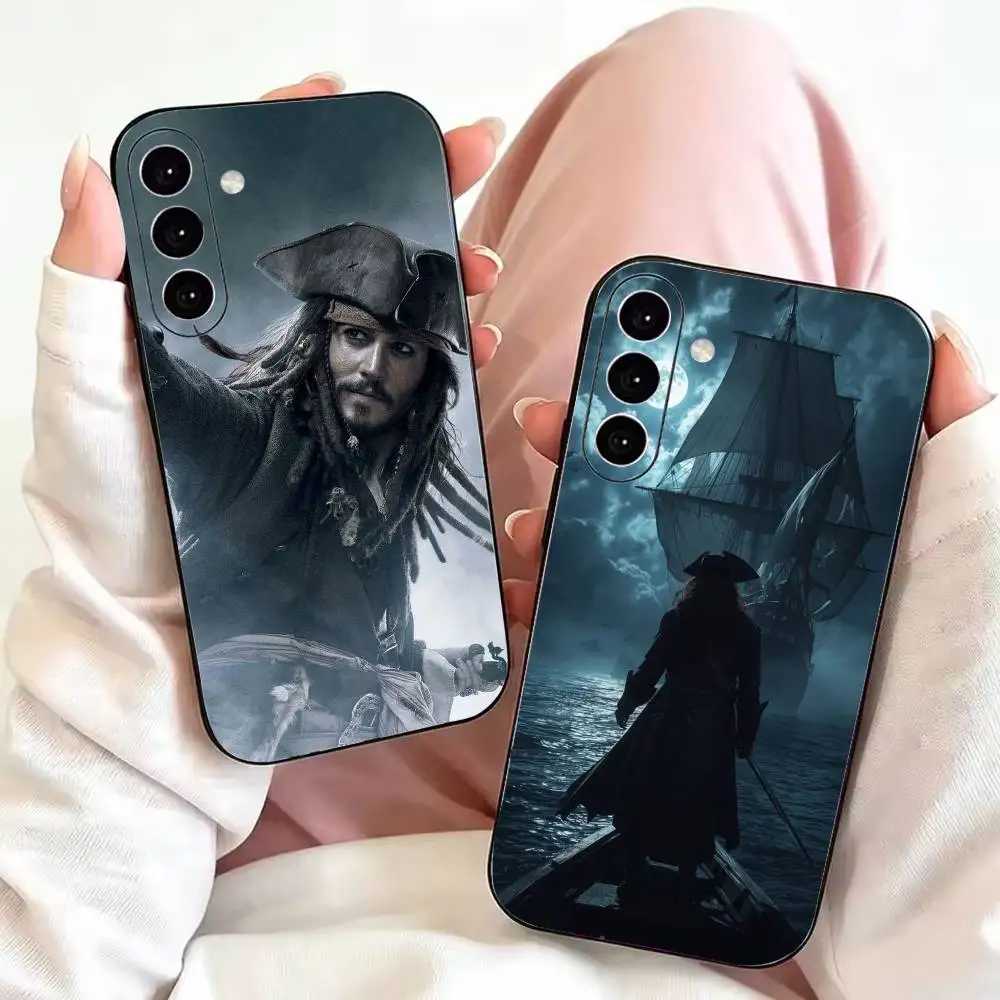 The Captain J-Jack-S-Sparrow Phone Case For Samsung Galaxy A73,A72,A71,A70,A53,A52,A51,Others Soft Black Cover