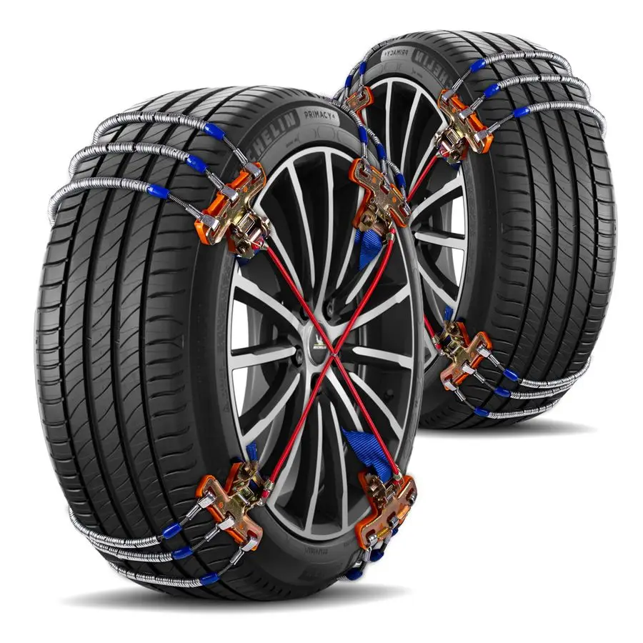 Snow Tire Chains, Snow Chains for Car, SUV, Trucks Tires Set of 8, Weather Chain for Trucks, Winter Traction for Tires, All Seas