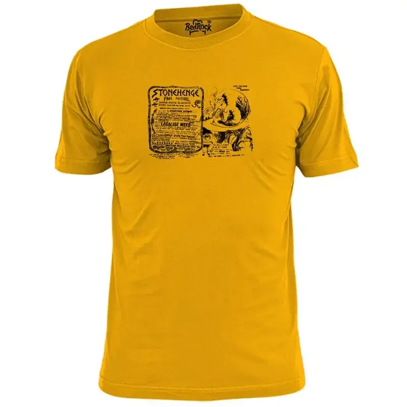 Mens Stonehenge Free Festival 84 T Shirt Druids