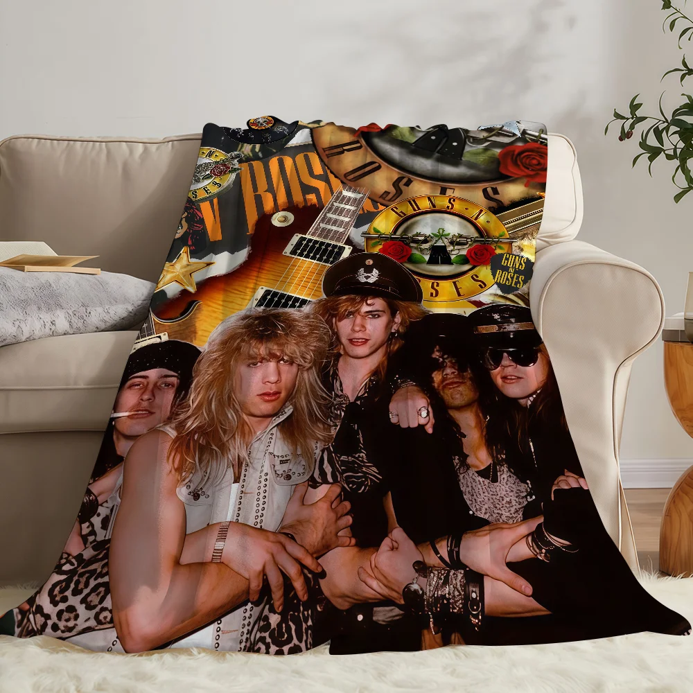 Rock Band G-GUNS N R-ROSES Blanket Soft Warm And Thick Perfect For Bedroom Living Room Bed Sofa Camping Picnic Office Gift