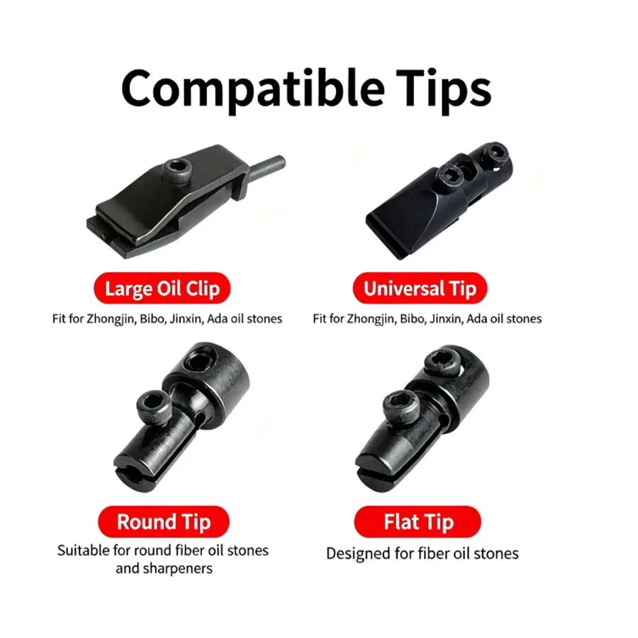 Ultrasonic Polisher Collet, Fiber Oil Stone Holder, File Clamp, Pneumatic Reciprocating Grinding Machine Fixture Accessories
