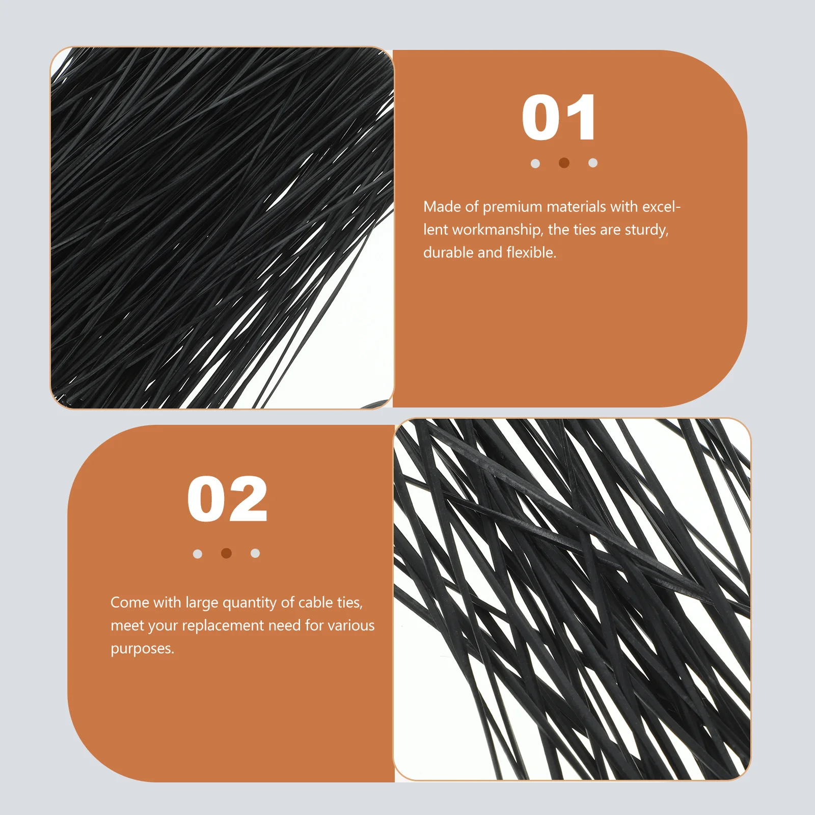 

1000Pcs Ties Heavy Duty Sturdy Flexible for Wire Cord Organizer Gardening Plant Ties Plant Branch Fixing Tie DIY Fix