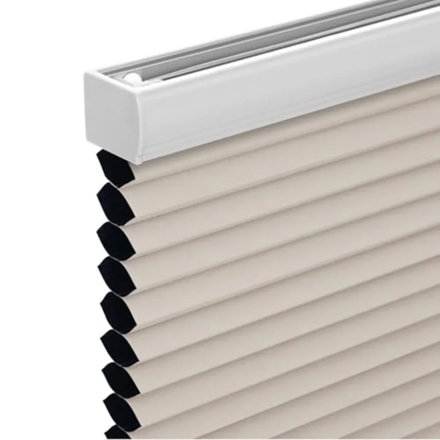 

Cordless Cellular Shades, Honeycomb Shades for Windows, Pull Down Pleated Blinds, Easy to Install for Indoor Windows and French