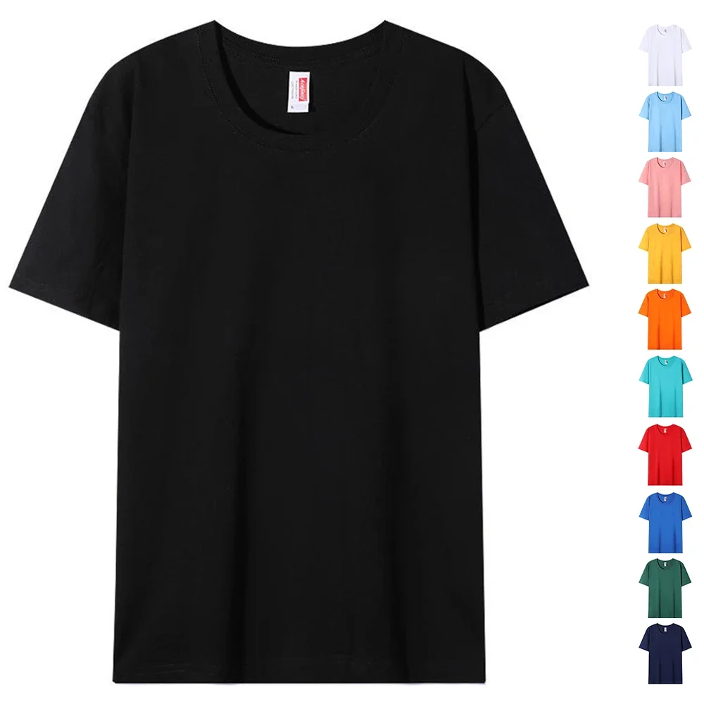Summer Blank Cotton T Shirts Unisex High Quality Men Tshirts Wholesale Black Tshirts Bulk Blanc Tee Shirts S-5xl
