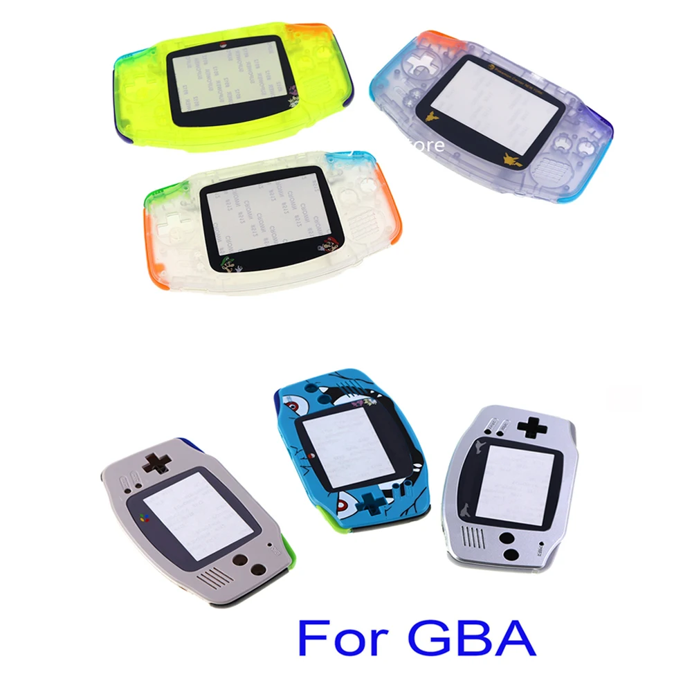 10pcs FOR GBA Dreamy Full Set Housing Shell Color Rubber Pads Button Screen Lens Screws for Game Boy Advance GBA Console