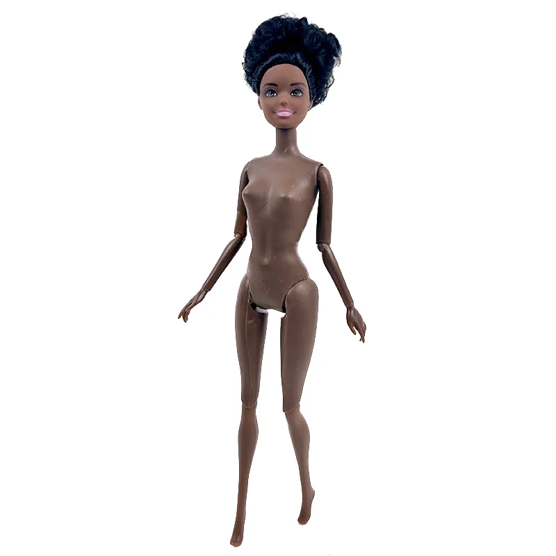 1/6 BJD Black Male Doll Naked Movable Jointed Body With Dreadlocks Braiding Hair Head 12\