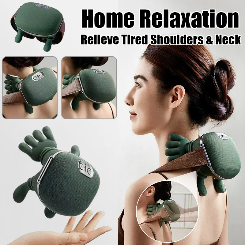 

Бионический массажер для шеи и плеч, электрический разминающий массаж глубоких тканей шиацу для расслабления мышц шейки матки и трапеции