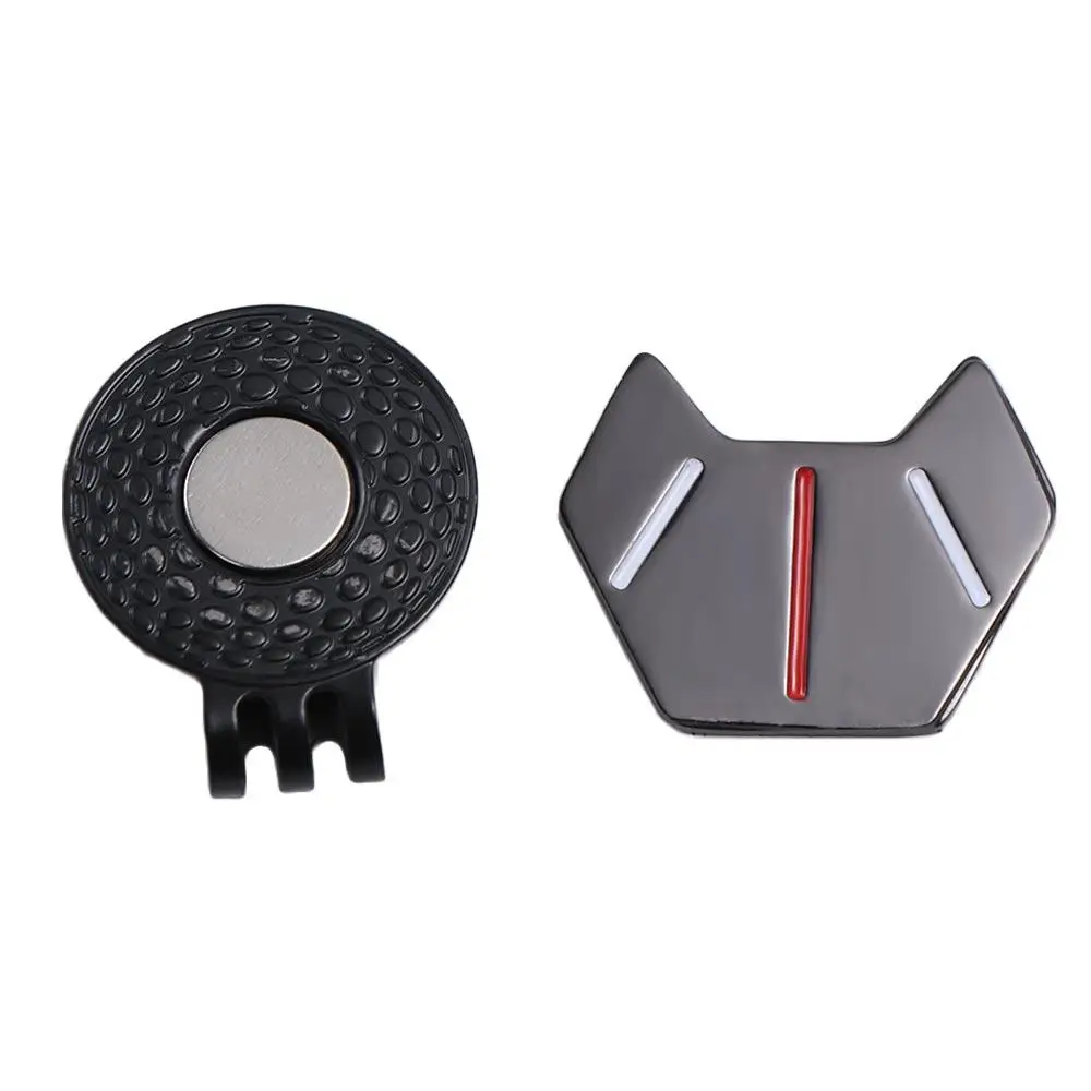 Golf Equipment Zinc Alloy Golf Hat Clip Ball Marker Magnetic Small Magnetic Golf Marker Convenient Black/Silver Golf Course