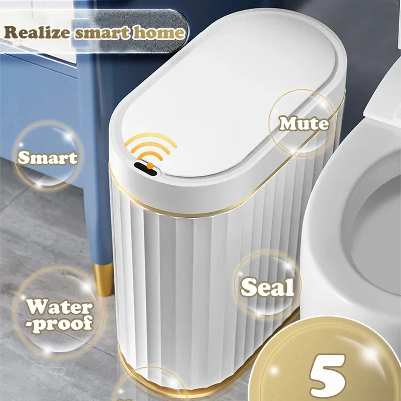 Smart Sensor-Mülleimer, 7/9/12/15 l, großes Fassungsvermögen, vollautomatisch, wasserdicht, für Küche, Schlafzimmer, Zuhause, Smart-Abfallbehälter), Byd