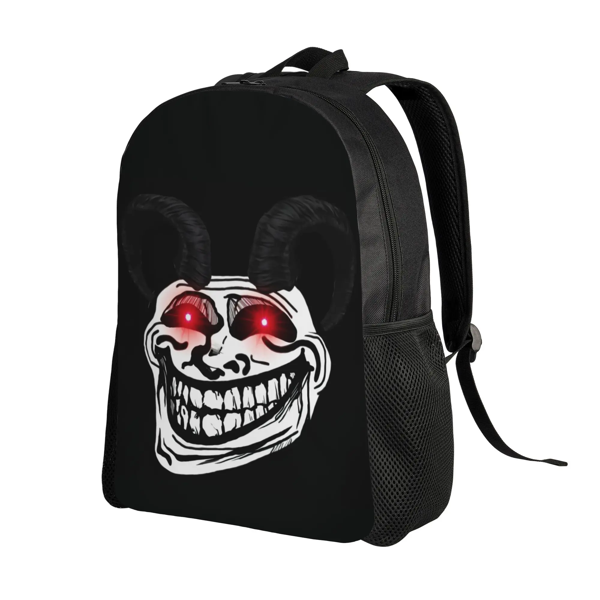 Trollface Rage Comic Meme Image Of A Character Backpack Travel Backpacks Women Colorful Durable High School Bags Kawaii Rucksack