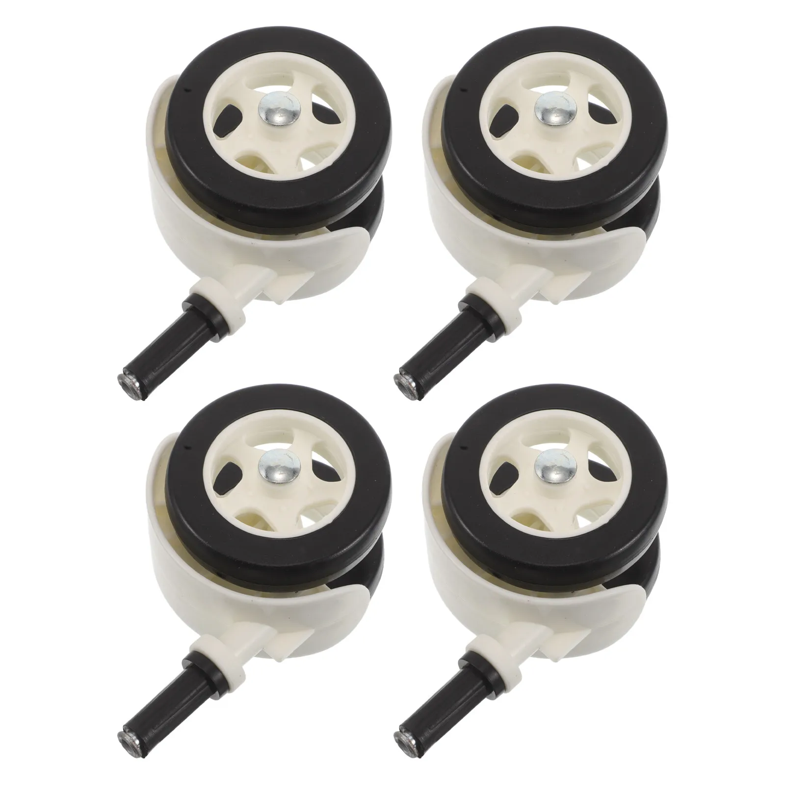 4Pcs Baby Walker Wheels Silent Double Swivel Caster Plastic Replacement Parts Smooth Noisefree Mobility for Indoor Use