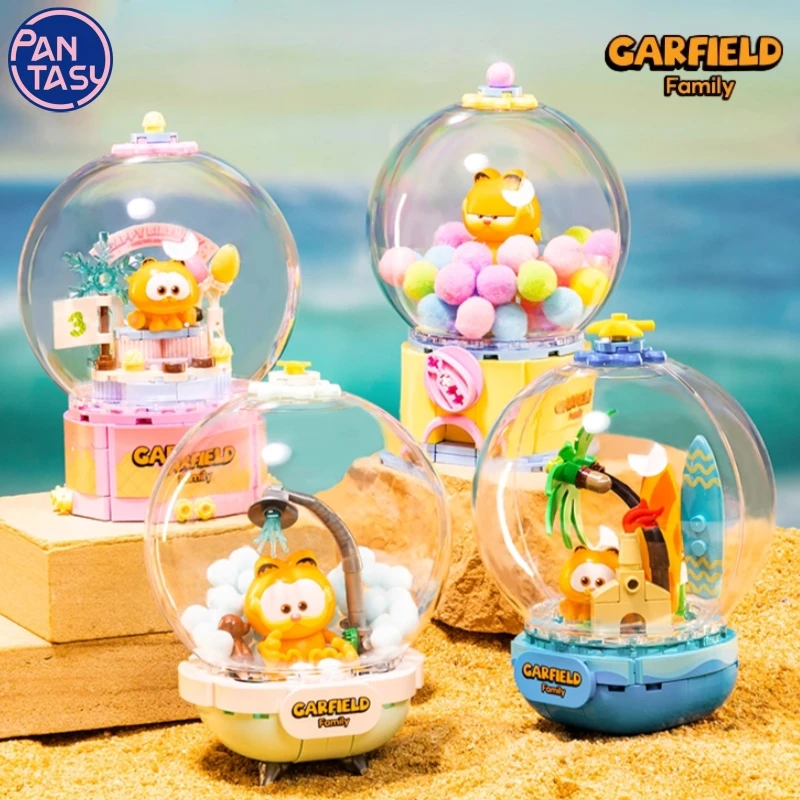 

Pantasy Building Block Animation The Garfield Show Crystal Ball Cartoon Model Educational Toy Assembly Pendant Collection Gifts