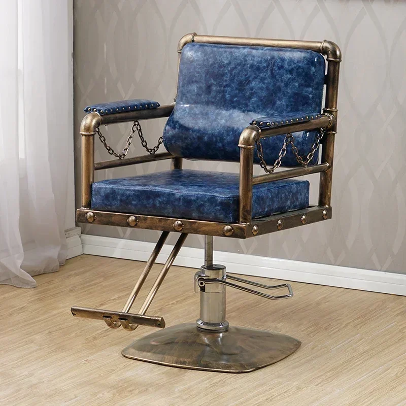 

Cheap Vintage Barber Chair Luxury Leg Rest Lifter Personalized Chair Professional Hairdresser Cushion Cadeira Salon Furniture
