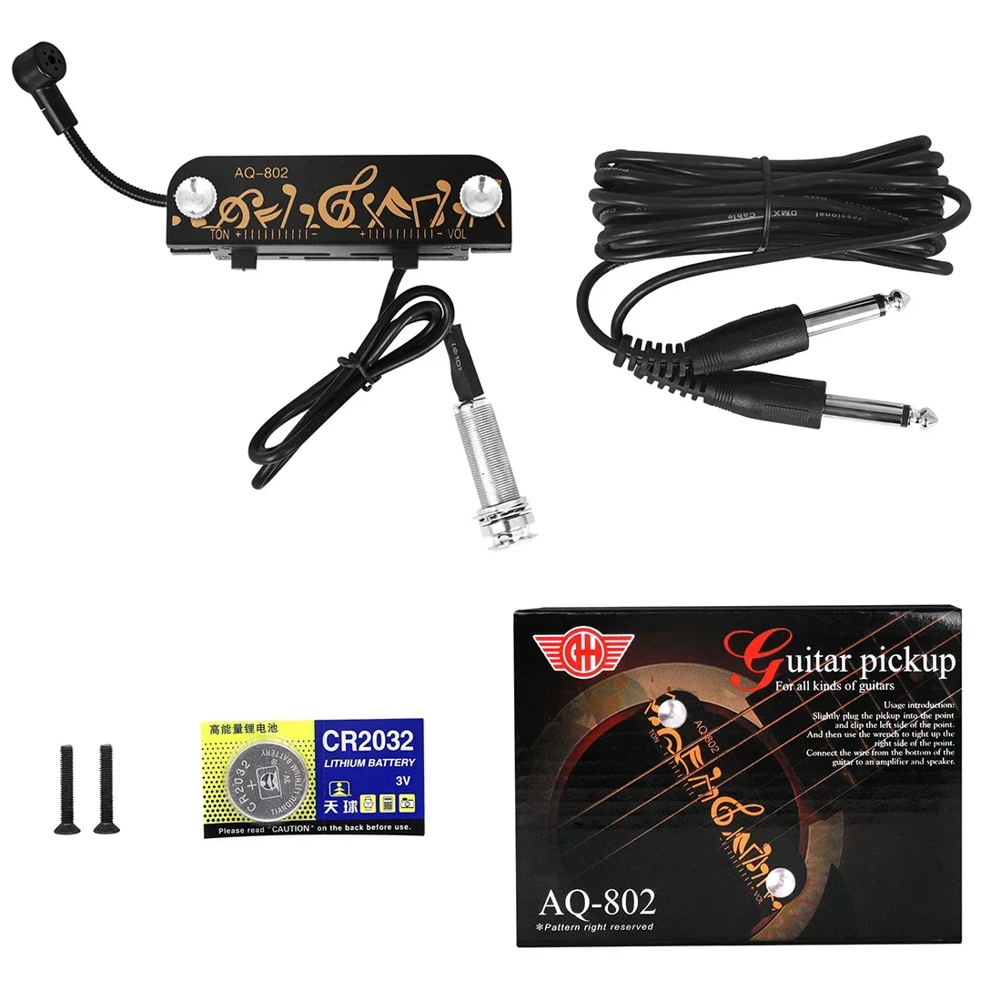 

IRIN Acoustic Guitar HQ Soundhole Pickups Integrated Active Pickup Visible High Low Voltage Adjustment Guitar Parts & Accessory