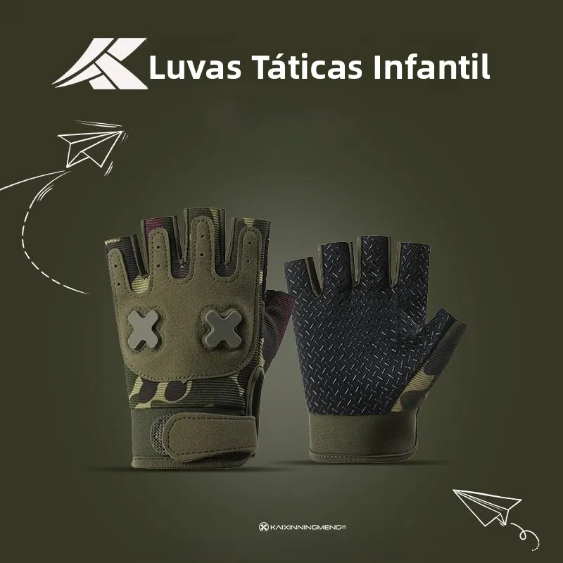 luvas-taticas-infantis-meio-dedo-para-fitness-esportes-escalada-barra-fixa-skate-antiderrapantes-camufladas-unissex-pa