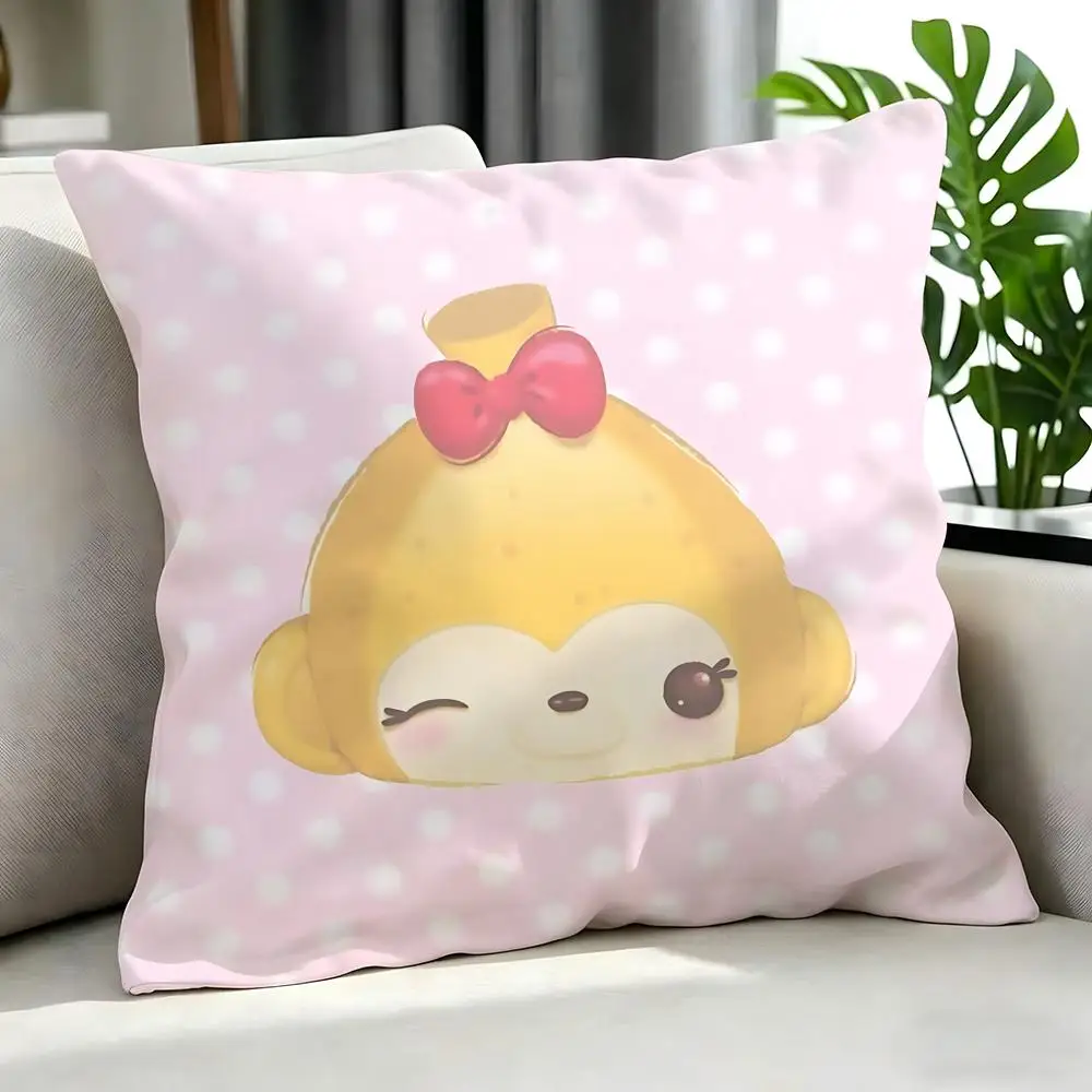 Niedliche Num Noms Kissenbezüge, Kissenbezug-Set, 4-teilig, 50 x 50, 45 x 45, 40 x 40, Kissenbezug, dekorativ, für Sofa und Heimdekoration – Detail 10