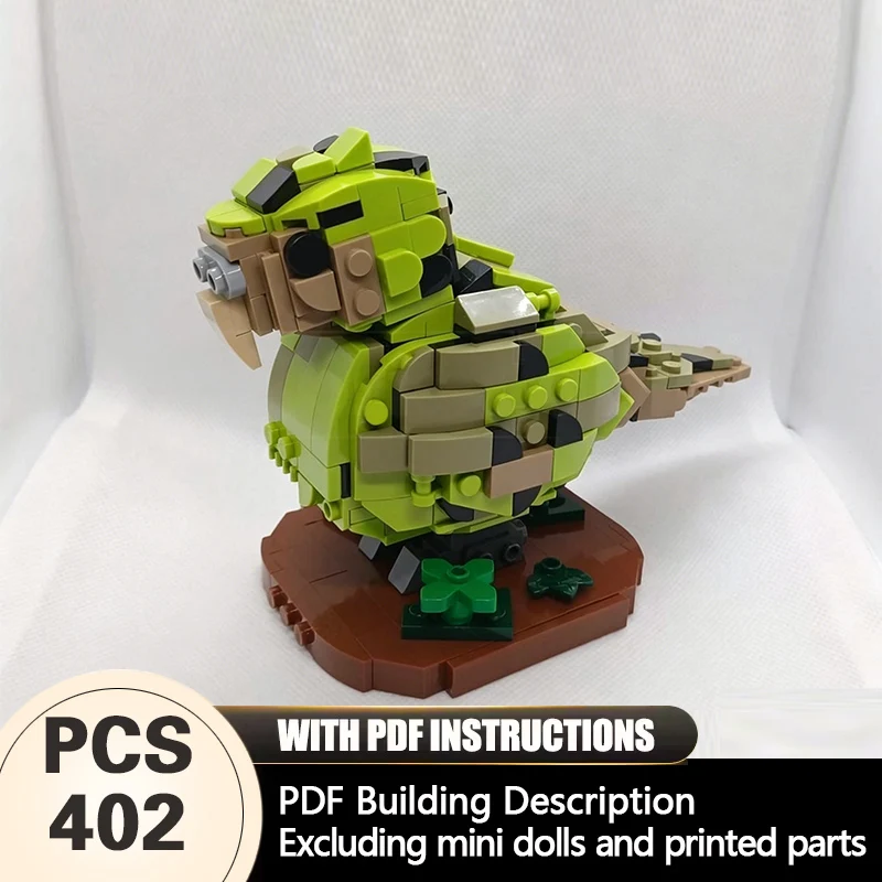 QWERT Creators Animal Series Model MOC Building Bricks Green Parrot Modular Technology Gifts Holiday Assemble Children Toys Suit