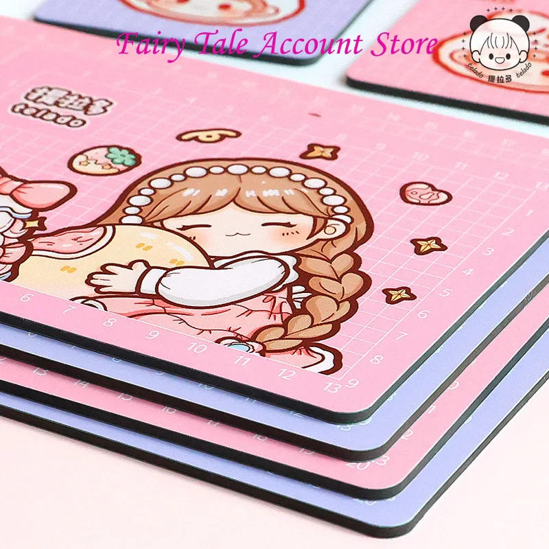 Imagem -03 - Telado Cute Cartoon Hand Cut Mat e Fita de Papel Snack Light Mat Mão Tenda Sticker Paper Tábua de Corte