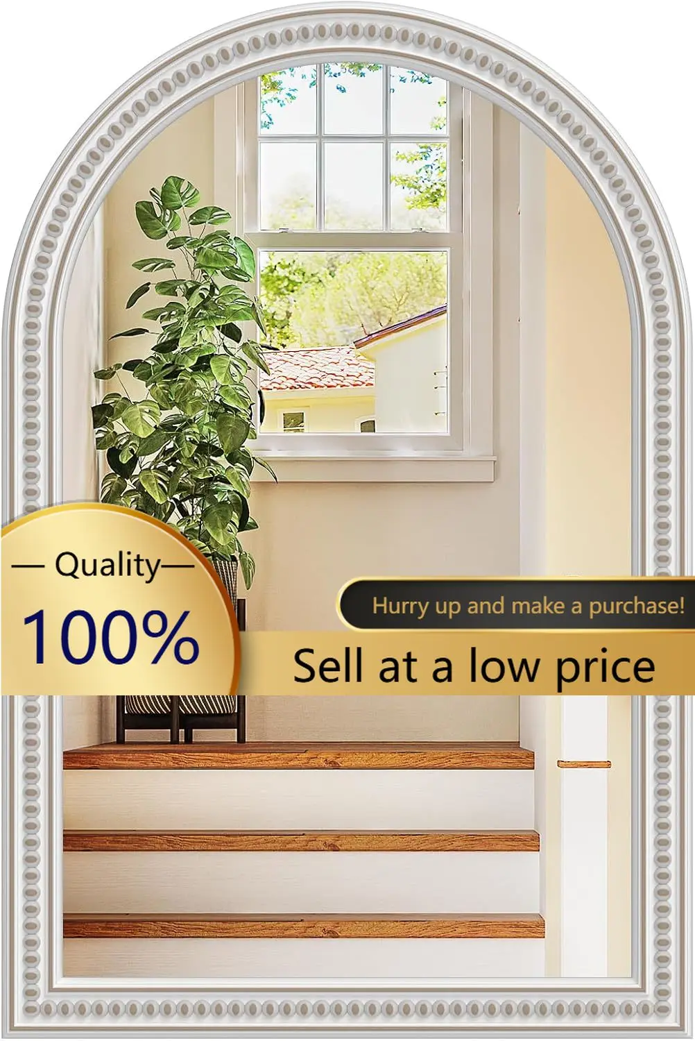 Farmhouse Arched Wall Mirror, 24