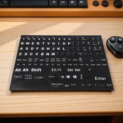 

1 Sheet Keyboard Letter Decals for Desktop Laptop Notebook Computer Keys Perfect Fit Typing Experience English Language Key