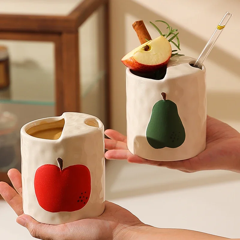300ML Ceramic Latte Coffee Cups Creative Home Holding Cups Home Decor Kitchen Bar Supplies Drinking Christmas Gift Ceramic Cups