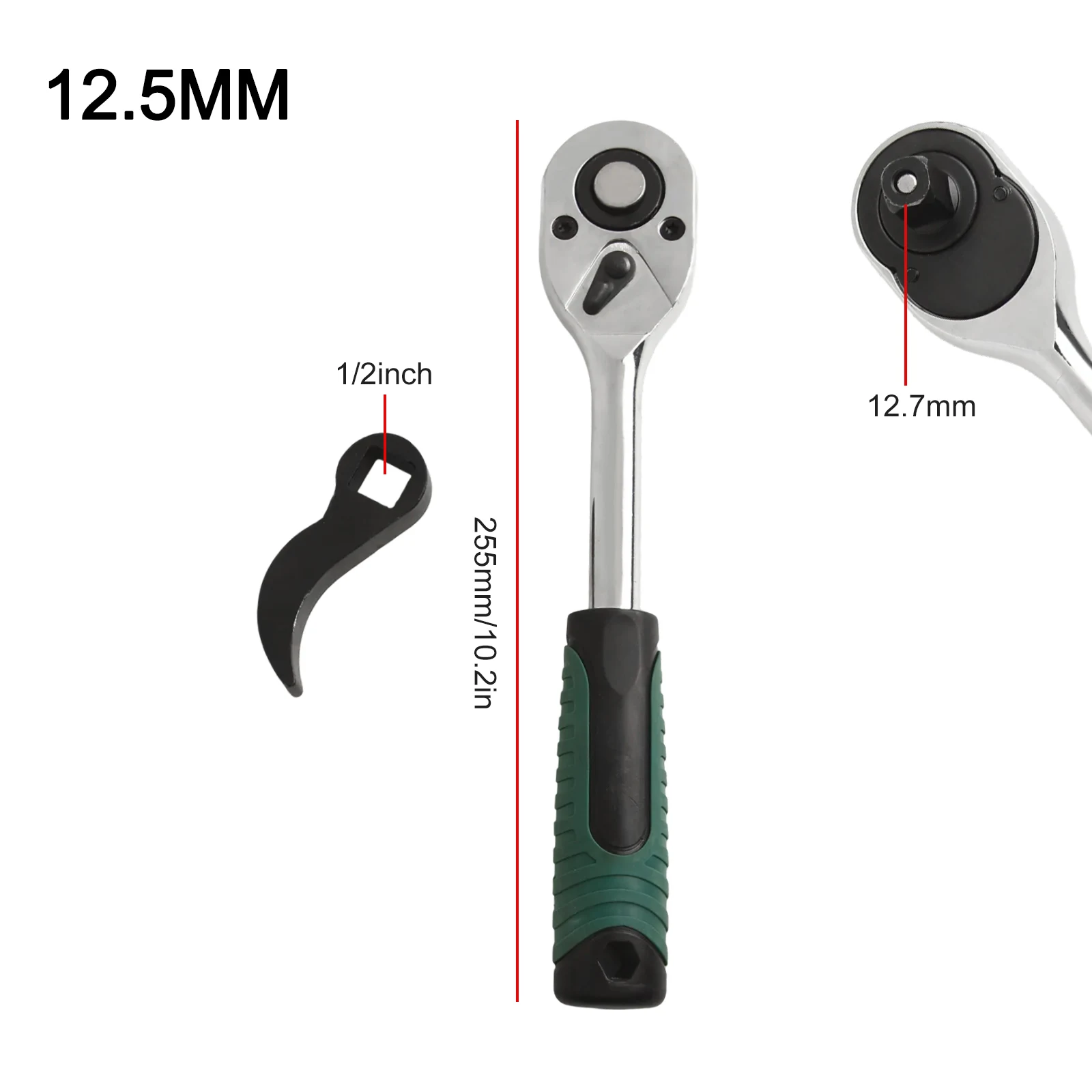 1 2inch Torque Tool Hand Tool Set Automotive Repair Tool 8pt Ratchet Compatibility Heat-Treated Chrome Vanadium Steel