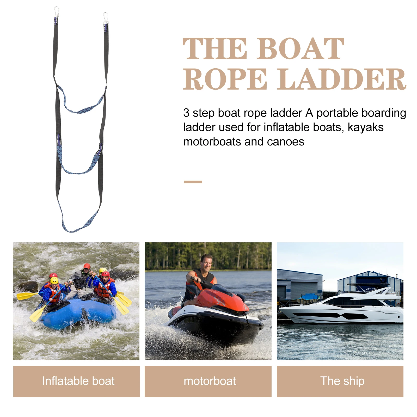 

Portable Boarding Ladder Boat Accessories Transom Rope Accessory Motorboat Dedicated Child
