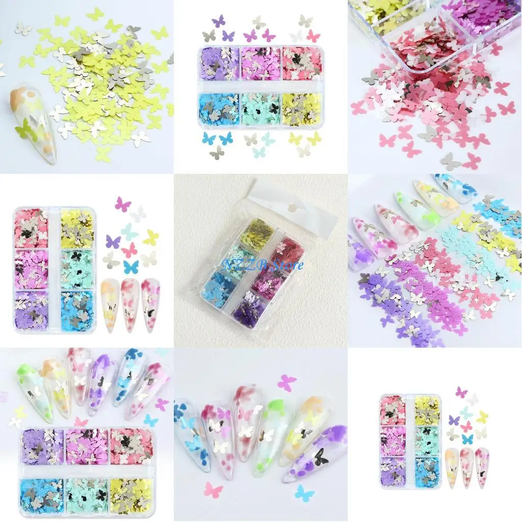 T21F Manicure Decorations بريق الترتر المتألقة المزيج مزيج بريق الأظافر
