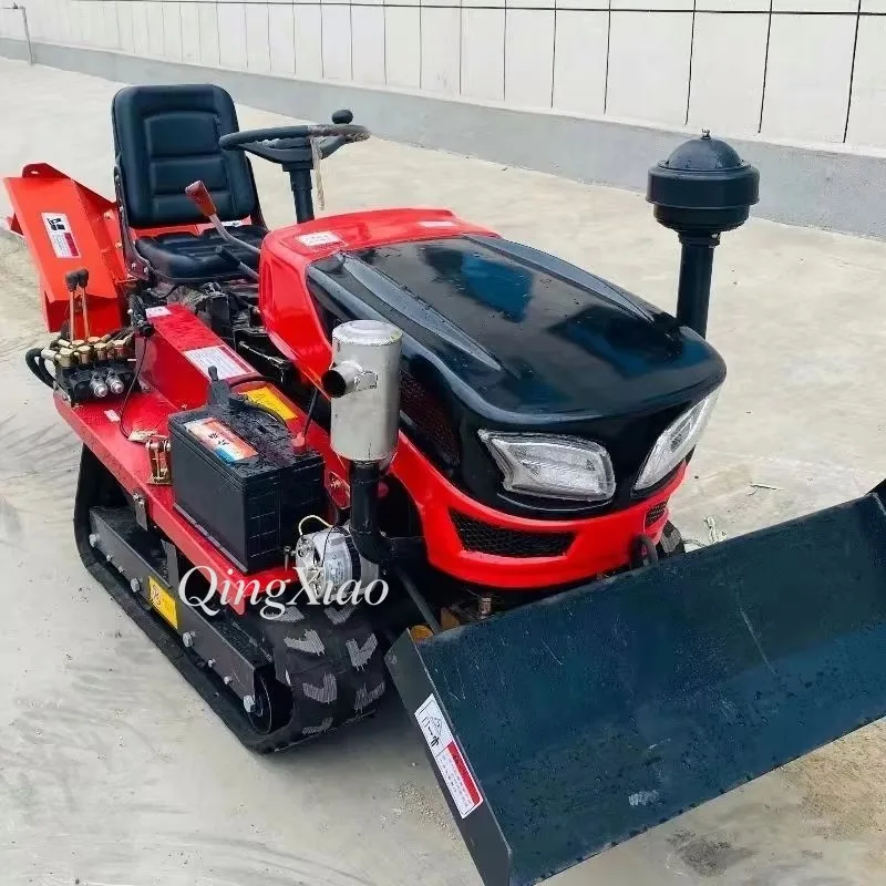 Tracked Farm Tilling Machine With Swing Excavating Arm All In One Agricultural Cultivation Device With Diverse Replaceable Farm
