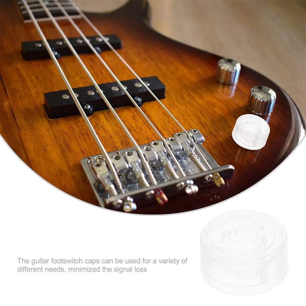 10 قطعة ملحقات تأثير الجيتار دواسة Footswitch القبعات العالية العالمية تناسب إصلاح وصيانة الغيتار الكهربائي