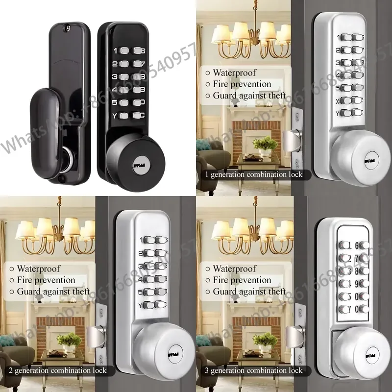 High Quality Digital Mechanical Combination Security Code Digital Door Thailand Main Entrance Door With Keys