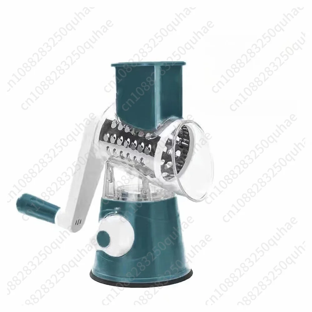 Hand roller type multi-functional vegetable cutter, vegetable grinder, shredding and slicing hand-cranked kitchen gadget