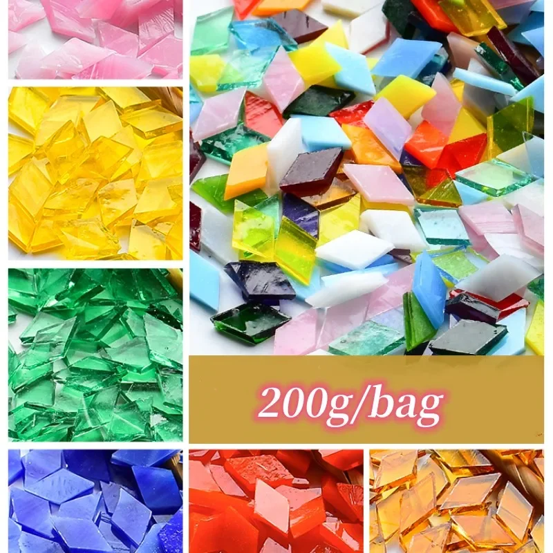200g Diamentowa mozaika z miką Witrażowe płytki mozaikowe Mozaika do układania płytek do puzzli DIY Craft Lamp Table Akcesoria