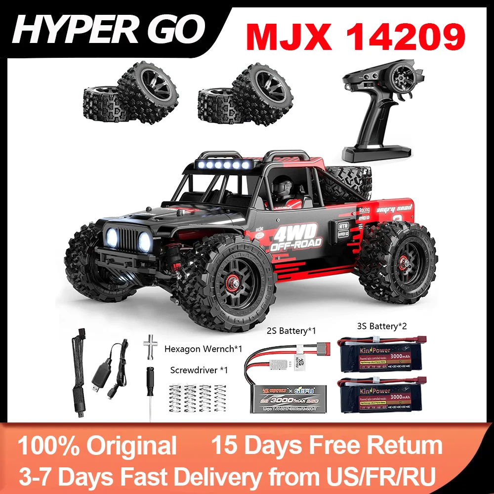 سيارات Hyper Go 1/14 RC MJX 14209 V3.0 43 كم / ساعة بدون فرش 2.4 جيجا
