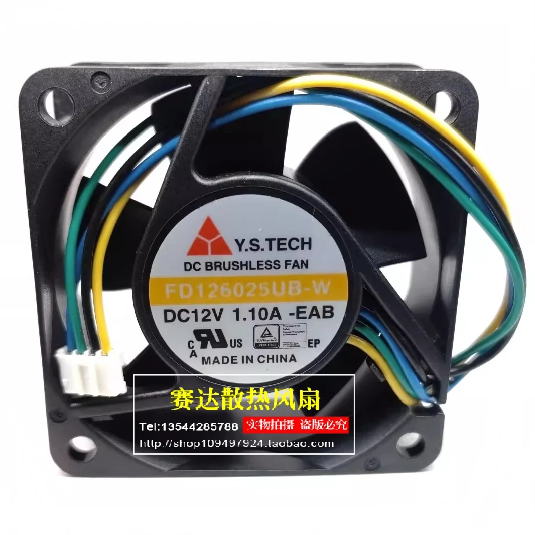 

New Wonsan Y.S.TECH 6025 12V 1.10A FD126025UB-W 4 lines PWM cooling fan 60*60*25mm