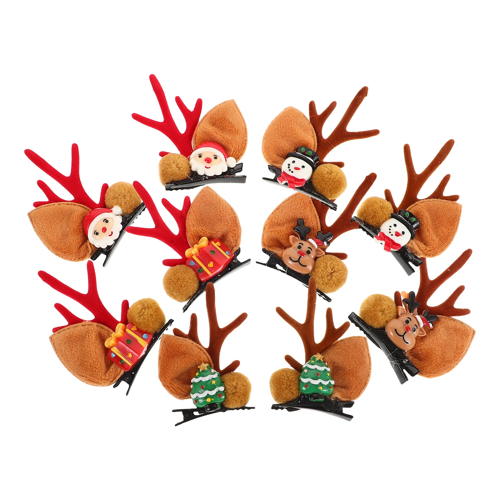 

5 Pairs Hair Clips Girls Kids Decorative Headwear Children Accessories Festive Gift Christmas Headdress Headdress