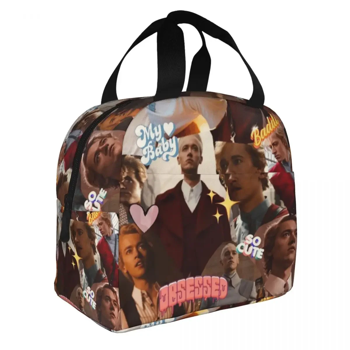 Tom Blyth Coriolanus Snow Insulated Lunch Bags Leakproof The Hunger Games Reusable Cooler Bag Tote Lunch Box College Men Women