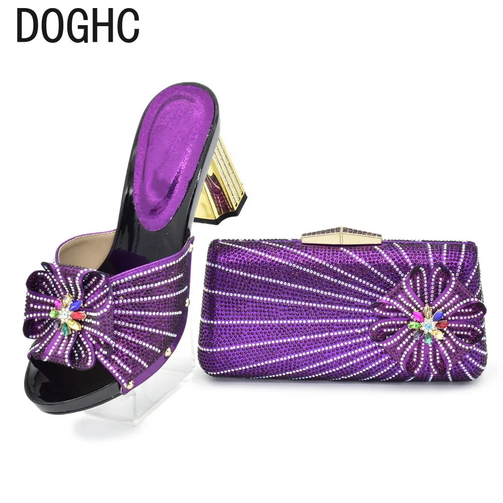 

Latest Shoes and Bag for Party Wedding Wedding Pumps for Women Bride Plus Size Women Shoes 42 43 African Women Shoes with Bag