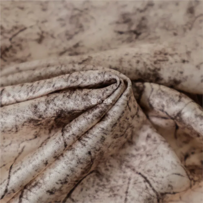 The fabric for new Chinese-style multi-color crackled satin imitation acetate is soft and drape making it suitable skirts suits