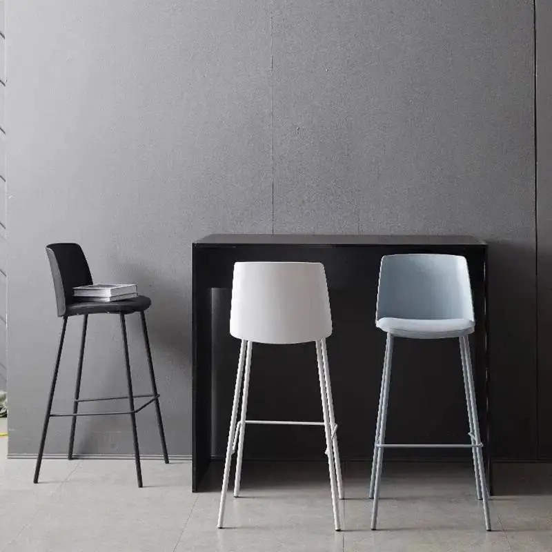 

Nordic High Bar Chair Restaurant Cadeira Height Kitchen Lounge Bar Outdoor Chair Library Reception Ergonomica Furniture Counters