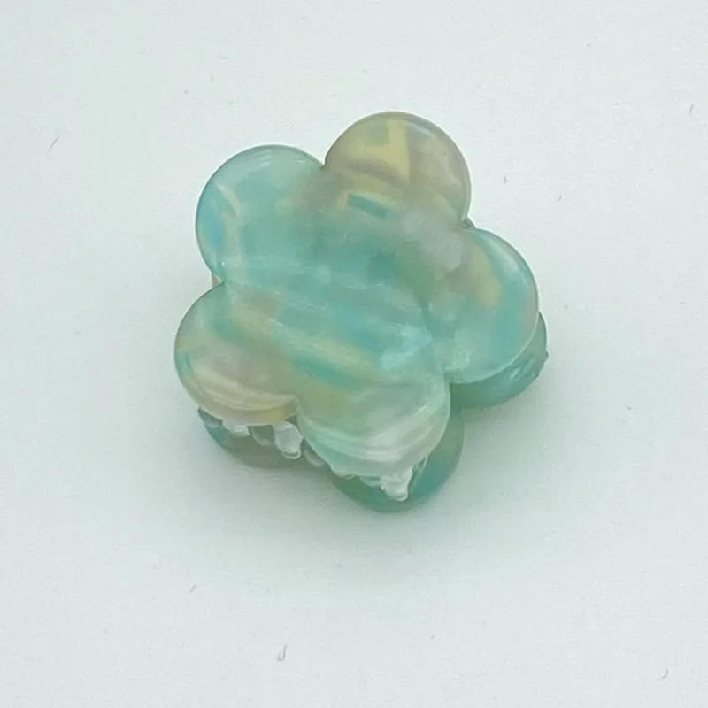 5 teile/satz kleine acetat haarspange klaue für mädchen blume haarnadel kinder bär herz haarspange frauen muschel haar krab zubehör – Detail 9