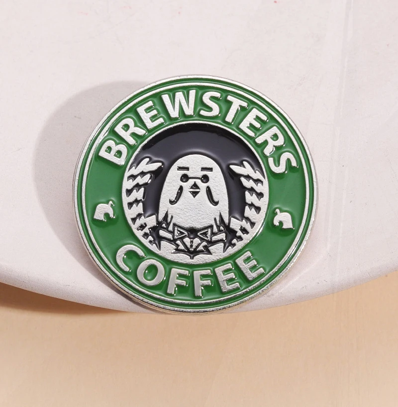 Pines Lapel Badges Funny Jewelry Gift for Fans Friends Brewsters Coffee Enamel  Brooch Custom Game Related Character